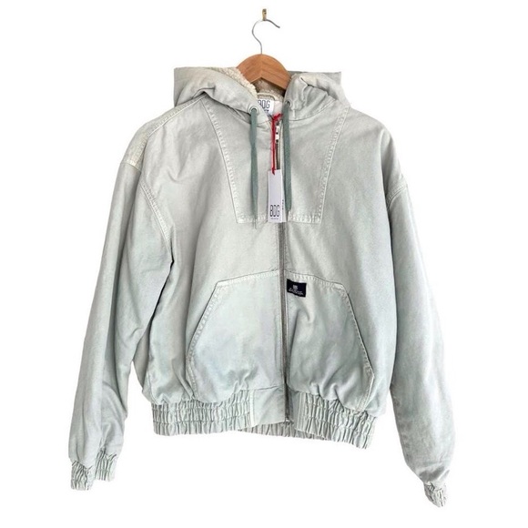 NWOT Urban Outfitters BDG Denim Sherpa Hooded Jacket - Size XS - Picture 4 of 9